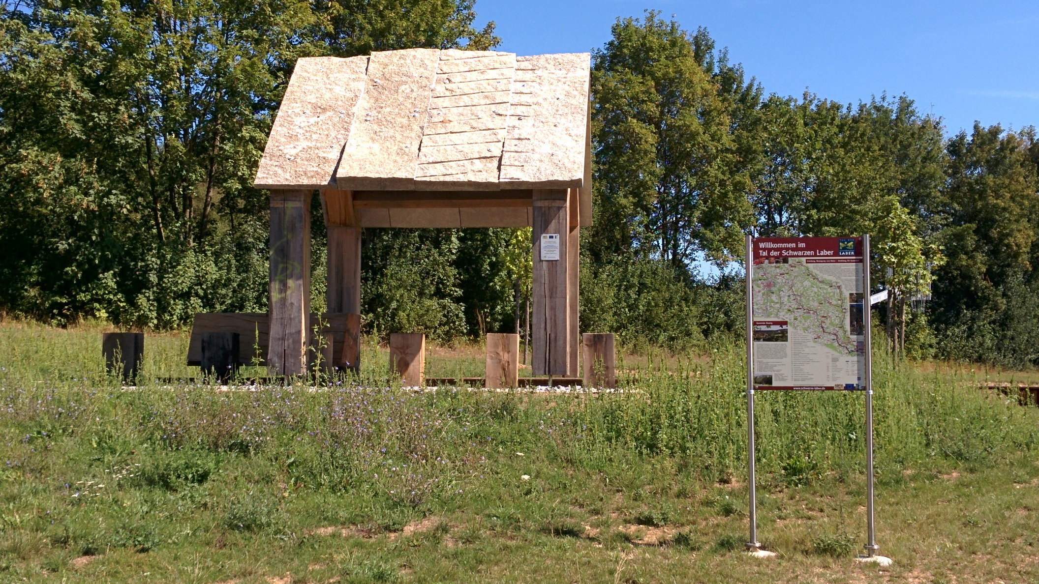 Pavillon Sinzing mit dem Thema Allinger Bockerl